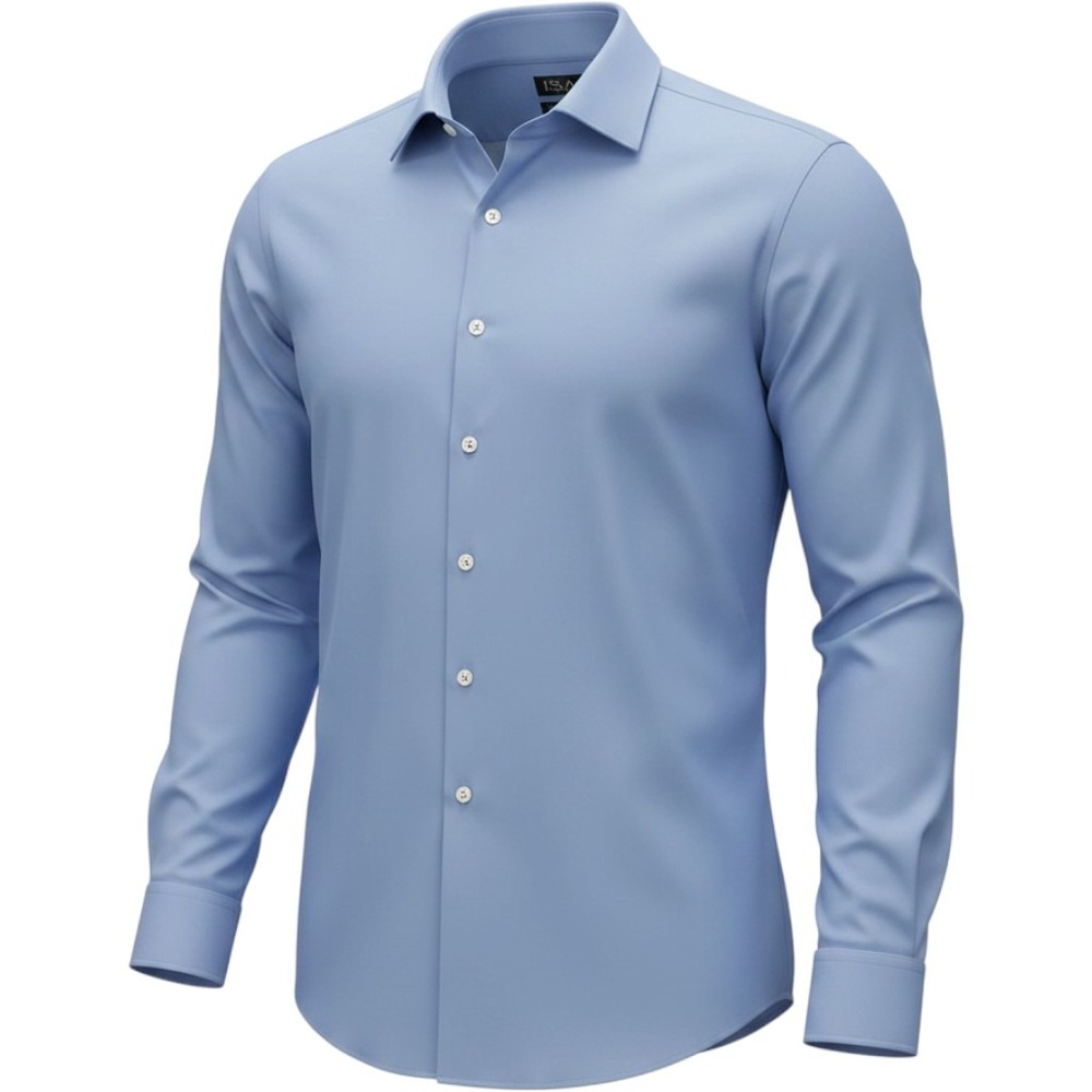 Jos. A. Bank Dress Shirt 16.5 35 Light Blue Tailored Fit Executive Collection